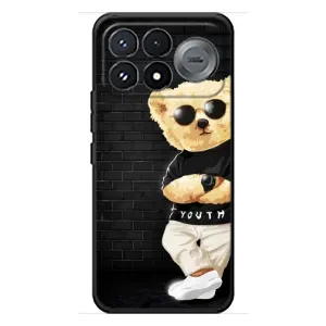 Чехлы Мишка Тедди для Сяоми Поко Ф9 Про (Мишка в очках)