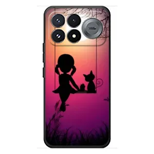 Девчачий Чехол для Xiaomi Poco F9 Pro (На качели)