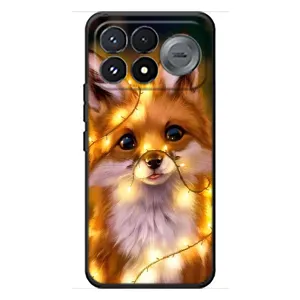 Чехол с Лисичкой для Xiaomi Poco F9 Pro (Новогодний лисенок)