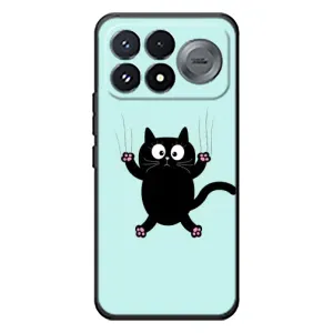 Силиконовый чехол с котиком для Xiaomi Poco F9 Pro (Падающий кот)