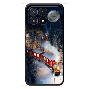 Силиконовый бампер на рождество для Xiaomi Poco F9 Pro (Поезд)