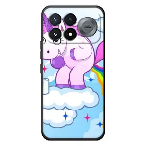 Чехол Unicorn на Xiaomi Poco F9 Pro (Радуга единорожка)