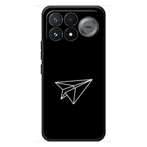 Чехол с картинками на черном фоне для Xiaomi Poco F9 Pro (Самолетик)