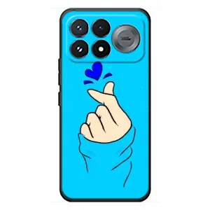Чохол (Знак сердечка) для Xiaomi Poco F9 Pro (Сердечко на синоьому)