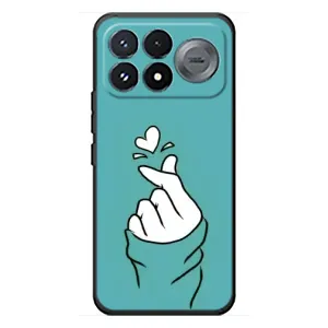 Чохол (Знак сердечка) для Xiaomi Poco F9 Pro (Сердечко на бірюзовому)