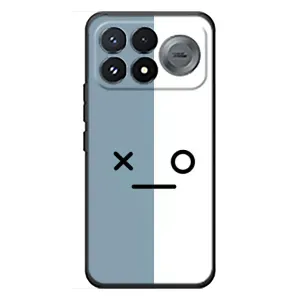 Силиконовые Чехлы (смешные стикеры) для Xiaomi Poco F9 Pro (Серо-белый)
