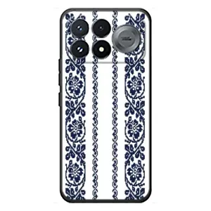 Силиконовый Чехол на Xiaomi Poco F9 Pro с картинкой Вышиванки (Синяя вышиванка)