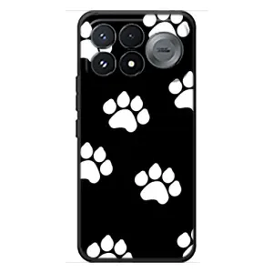 Бампер для Xiaomi Poco F9 Pro с картинкой "Песики" (Следы собак)
