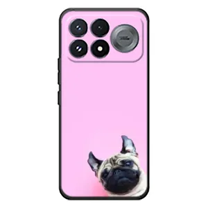 Бампер для Xiaomi Poco F9 Pro с картинкой "Песики" (Собака на розовом)