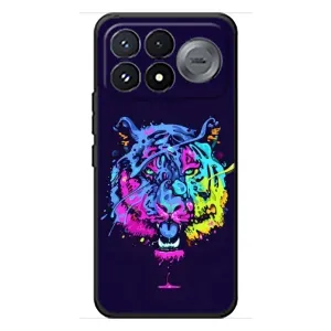 Силиконовый бампер с картинкой животных для Xiaomi Poco F9 Pro (Тигр-Арт)