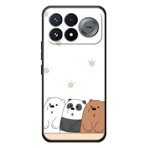 Чехлы с изображением разных животных для Xiaomi Poco F9 Pro (Удивленные медвеженки)