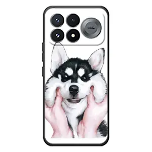 Бампер для Xiaomi Poco F9 Pro с картинкой "Песики" (Собака Хаски)