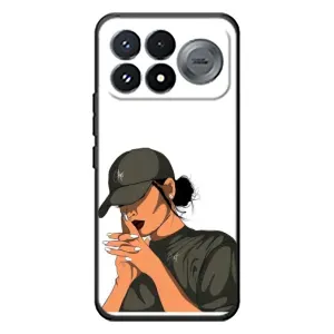 Силиконовый Чехол на Xiaomi Poco F9 Pro с картинкой Стильных Девушек (В зеленом)