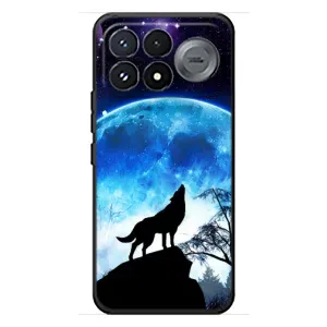 Чехол с Волком на Xiaomi Poco F9 Pro (Воет на луну)