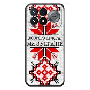 Силиконовый Чехол на Xiaomi Poco F9 Pro (Вышиванка Доброго вечера)