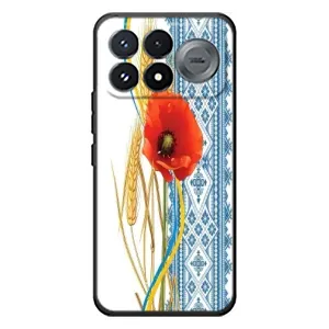Силиконовый Чехол на Xiaomi Poco F9 Pro с картинкой Вышиванки (Вышиванка с цветком)