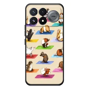 Чохол з Прикольним Принтом на Xiaomi Poco F9 Pro (Йога свинок)