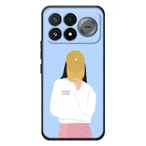Силиконовый Чехол на Xiaomi Poco F9 Pro с картинкой Стильных Девушек (Желтая кепка)