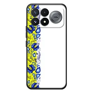 Силиконовый Чехол на Xiaomi Poco F9 Pro с картинкой Вышиванки (Желто-синяя вышиванка)