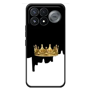 Чохол (Корона на чорному фоні) для Сяомі Поко Ф9 Про (Золота корона)