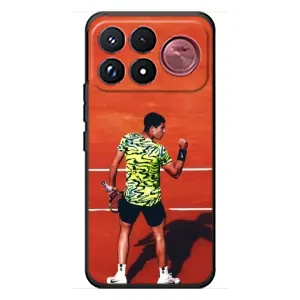 Чехлы с принтом Спортивная тематика для Xiaomi Poco F9 Ultra (Алькарас Теннисист)