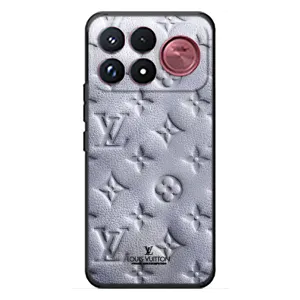 Текстурный Чехол Louis Vuitton для Сяоми Поко Ф9 Ультра (Белый ЛВ)