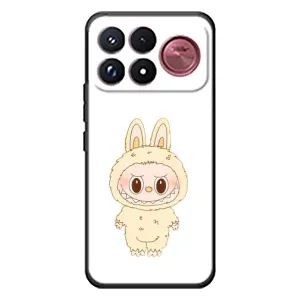Чехол с принтом Лабубу для Xiaomi Poco F9 Ultra (Бежевый Лабубу)