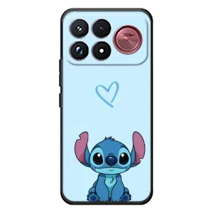 Чехол с рисунком Стич для Xiaomi Poco F9 Ultra (Голубой Стич)