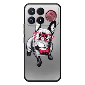 Чохол (ТПУ) Милі песики для Xiaomi Poco F9 Ultra (Бульдог в окулярах)