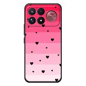 Чехлы с тематикой "Маленькие Сердечки" на Xiaomi Poco F9 Ultra (Чорные сердечки)