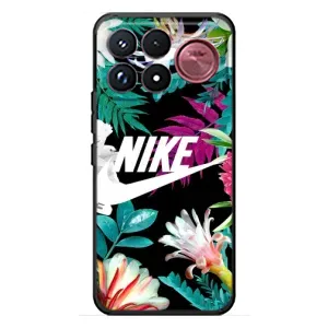 Силиконовый Чехол на Xiaomi Poco F9 Ultra с картинкой Nike (Цветочный Nike)
