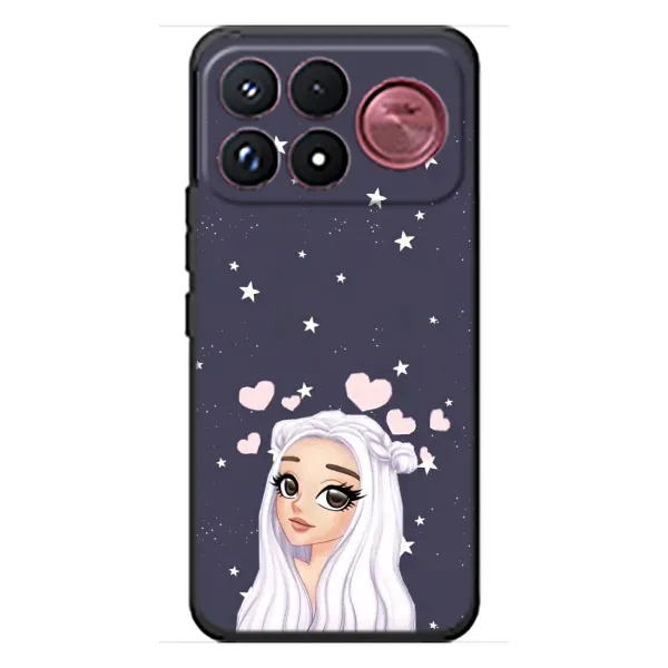 Чехол с рисунком «Девушка и сердечки» для Xiaomi Poco F9 Ultra