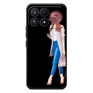 Чехол с картинкой Модные Девчонки Xiaomi Poco F9 Ultra (Девушка со смартфоном)