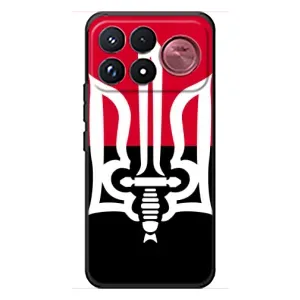 Чехлы УПА (Красно-Чёрный) на Xiaomi Poco F9 Ultra (Герб Украины)