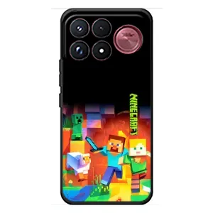 Чехлы для Xiaomi Poco F9 Ultra (Персонажи Майн Крафт) (Герой Майнкрафт)