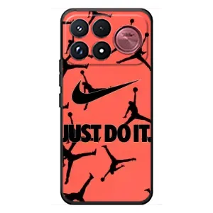Силиконовый Чехол Nike Air Jordan на Сяоми Поко Ф9 Ультра (Just Do It)