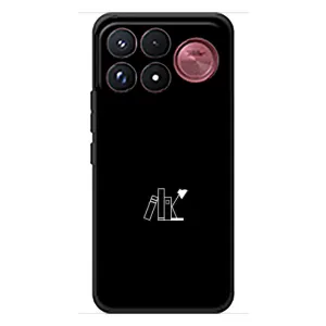 Чехол с картинками на черном фоне для Xiaomi Poco F9 Ultra (Книжки)
