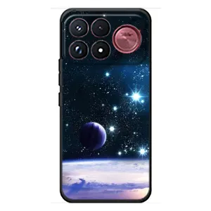 Чехол (ТПУ) с планетами на Xiaomi Poco F9 Ultra (Космический вид)