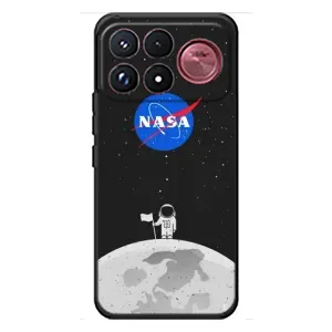 Силиконовый бампер с принтом "Наса" на Xiaomi Poco F9 Ultra (Космонавт NASA)