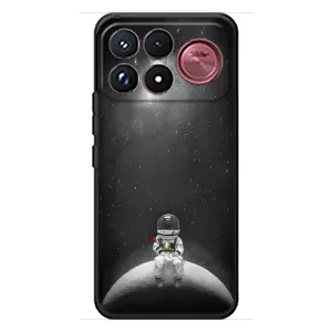 Силиконовый Чехол с принтом "Космонавты" на Xiaomi Poco F9 Ultra (Космонавт романтик)