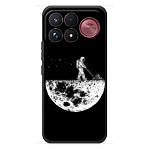 Силиконовый Чехол с принтом "Космонавты" на Xiaomi Poco F9 Ultra (Космонавт)