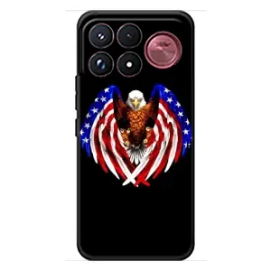 Чехол Флаг USA для Xiaomi Poco F9 Ultra (Крылья США)