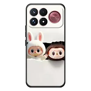 Чехол с принтом Лабубу для Xiaomi Poco F9 Ultra (Фигурки Labubu)