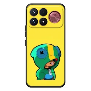 Чехол Бравл Старс для Xiaomi Poco F9 Ultra (Леон (LEON))