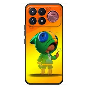 Чехол Бравл Старс для Xiaomi Poco F9 Ultra (LEON в кофте)