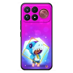 Чехол Бравл Старс для Xiaomi Poco F9 Ultra (Леон в костюме Акулы)