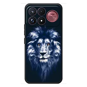 Чохол з картинкою на Xiaomi Poco F9 Ultra (Лев – синій)