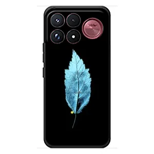 Чехол с картинками на черном фоне для Xiaomi Poco F9 Ultra (Листочек)