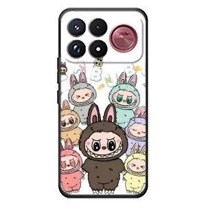 Чехол с принтом Лабубу для Xiaomi Poco F9 Ultra (Маленькие Лабубу)