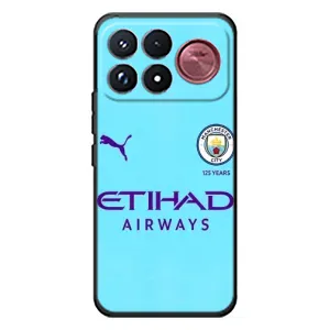 Силиконовые Чехлы принт Футбол на Xiaomi Poco F9 Ultra (Man City)